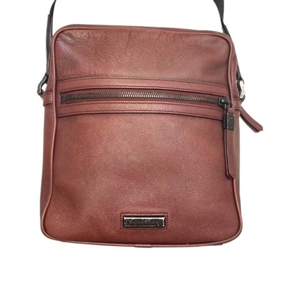 Burberry unisex burgundy maroon messenger bag